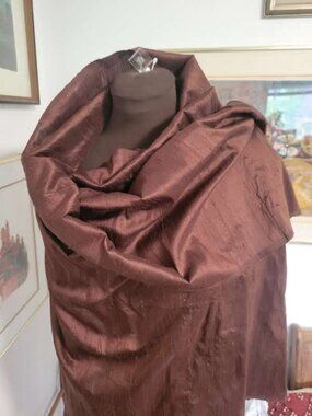Brown 100% Raw Silk Pashmina/Shawl